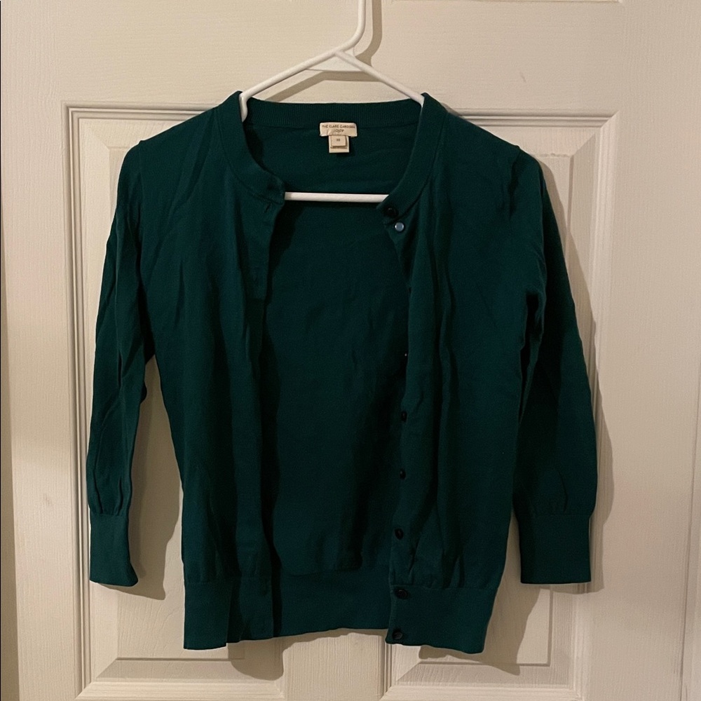 J.Crew Women's Teal Cardigan Sweater